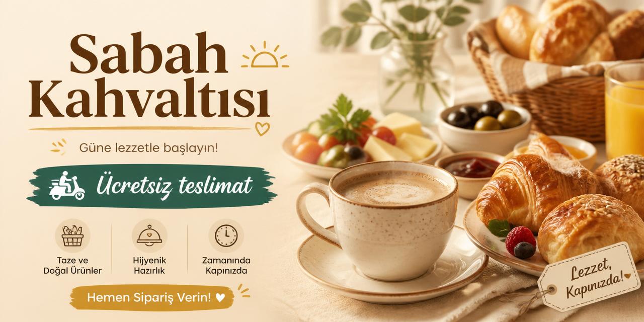 Sabah kahvaltısı ücretsiz teslimat