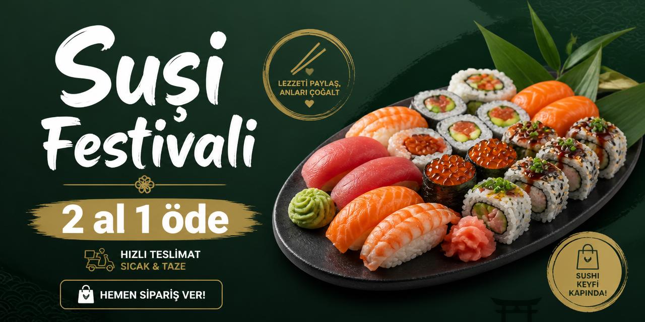 Suşi festivali 2 al 1 öde